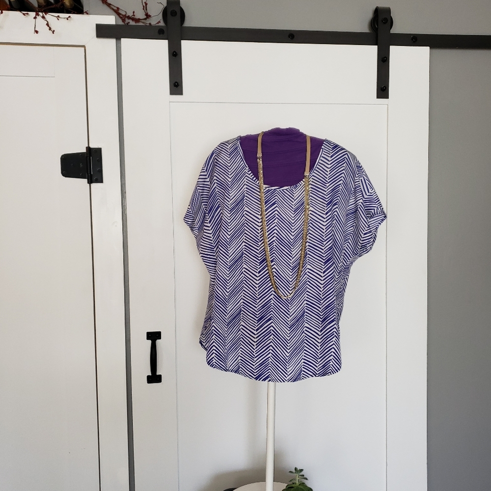 SOLD Sweet Rain Chevron Blouse
